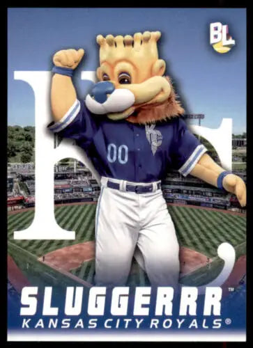 Kansas City Royals mascot Sluggerrr from 2023 Topps Big League Mascots set