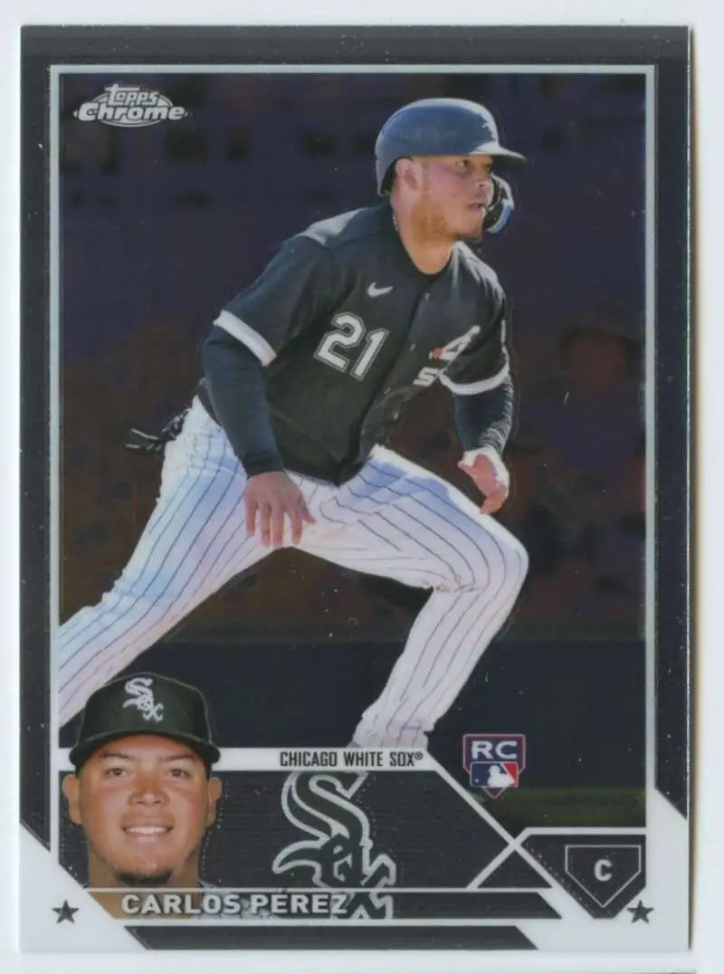 Carlos Perez Chicago White Sox Baseball Card #133 from 2023 Topps Chrome NM-MT RC