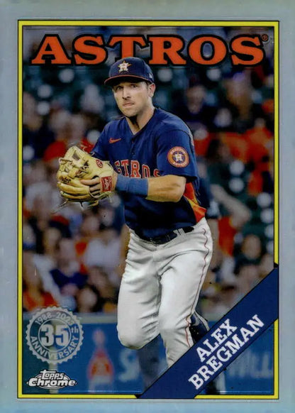 Alex Bregman fielding on 2023 Topps Chrome Houston Astros Baseball Card NM-MT