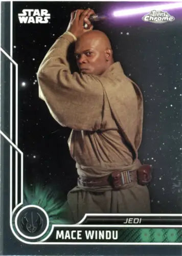 Mace Windu trading card from 2023 Topps Chrome Star Wars #43 in NM-MT condition