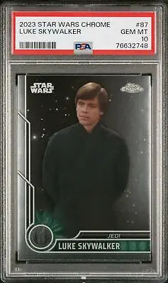 Graded Luke Skywalker Star Wars Chrome trading card from 2023 Topps Chrome Star set