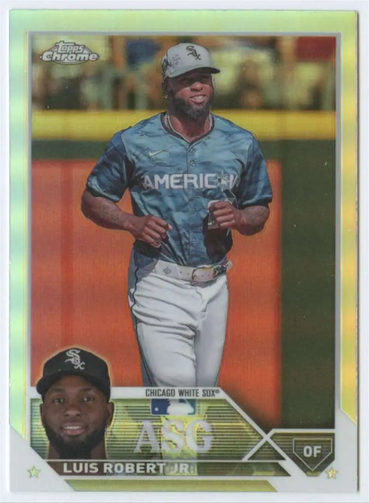 Luis Robert Chicago White Sox player in Topps Chrome All-Star uniform baseball card