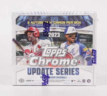 2023 Topps Chrome Update Series Baseball Hobby Jumbo Box with MLB players and refractor parallels