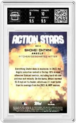 Graded Topps Chrome Update Shohei Ohtani Action Stars Baseball Card #ASC-4 AC 9.5