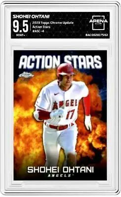 2023 Topps Chrome Update Shohei Ohtani #ASC-4 Action Stars Baseball Card AC 9.5