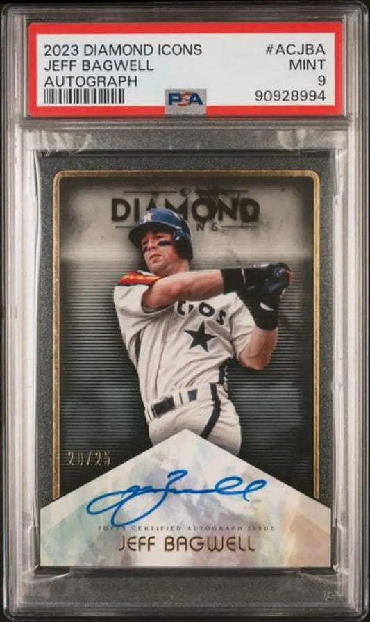 PSA-graded 2023 Topps Diamond Icons autographed Jeff Bagwell baseball card