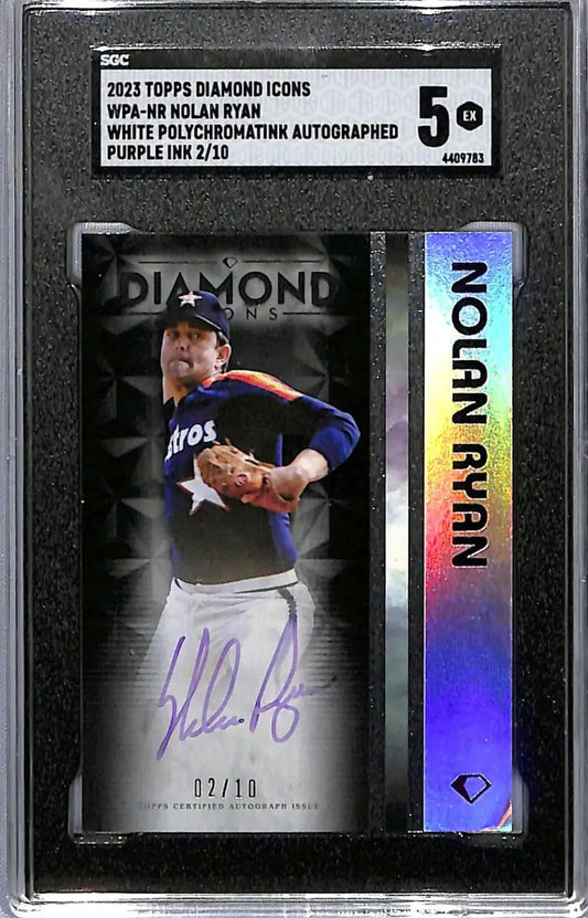 Nolan Ryan autographed graded baseball card 02/10 from Topps Diamond Icons Houston Astros