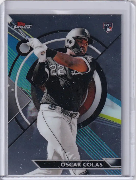 Oscar Colas baseball trading card from 2023 Topps Finest, Chicago White Sox player