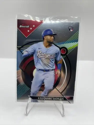 Ezequiel Duran Rookie Card #70 RC from 2023 Topps Finest for Texas Rangers fans