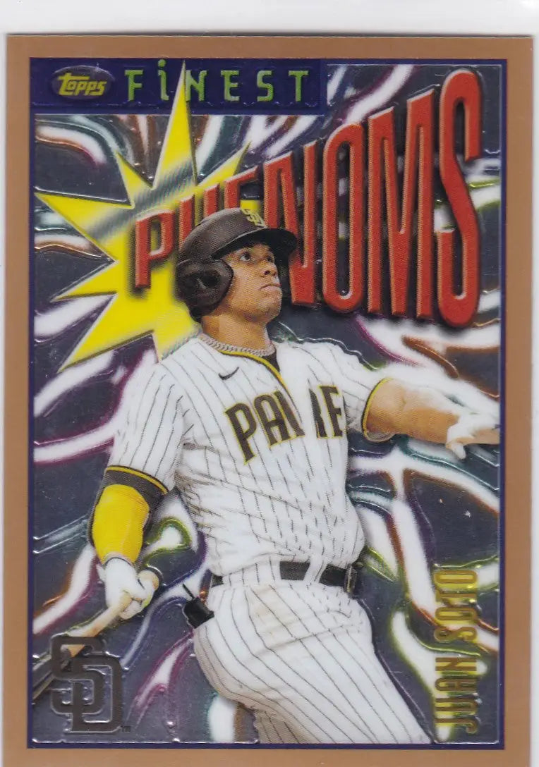 2023 Topps Finest Flashbacks card of Fernando Tatis Jr. in San Diego Padres uniform