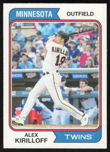 2023 Topps Heritage #448 Alex Kirilloff baseball card with original gloss finish