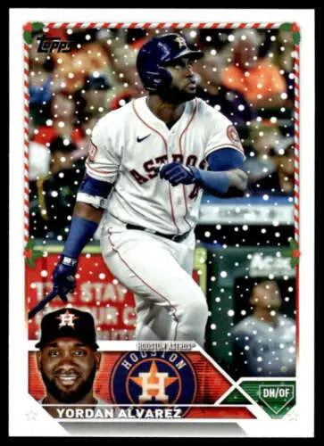 2023 Topps Holiday H160 Yordan Alvarez NM card with original gloss for Astros fans