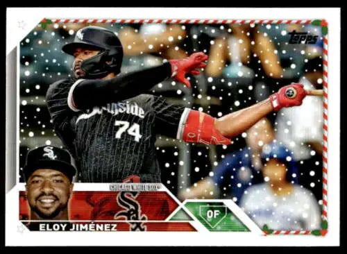 2023 Topps Holiday H167 Eloy Jimenez NM Near Mint baseball card for White Sox collectors