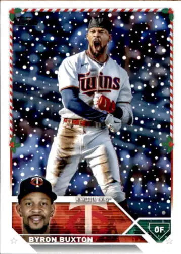 2023 Topps Holiday H49 Byron Buxton baseball card in original gloss, NM condition