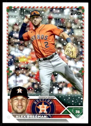 2023 Topps Holiday H60 Alex Bregman baseball card with original gloss in Near Mint condition