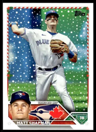 2023 Topps Holiday H82 Matt Chapman baseball card in Mint condition for Blue Jays fans