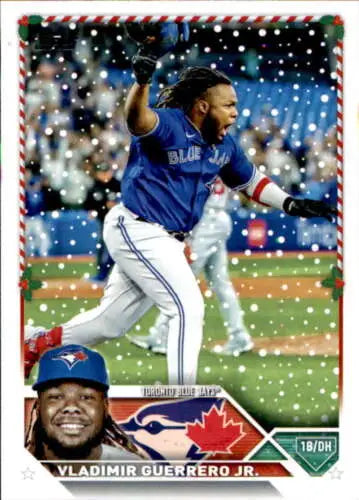 Vladimir Guerrero Jr. baseball card 2023 Topps Holiday H92 mint Blue Jays original gloss