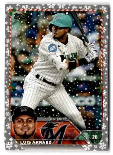 2023 Topps Holiday Metallic #H100 Luis Arraez baseball card in NM condition