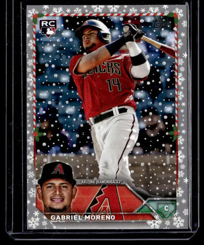 Gabriel Moreno Arizona Diamondbacks Topps Holiday Metallic baseball trading card