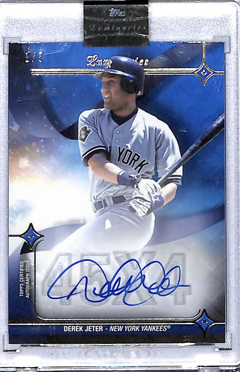 Signed Derek Jeter baseball card from 2023 Topps Luminaries for New York Yankees fans