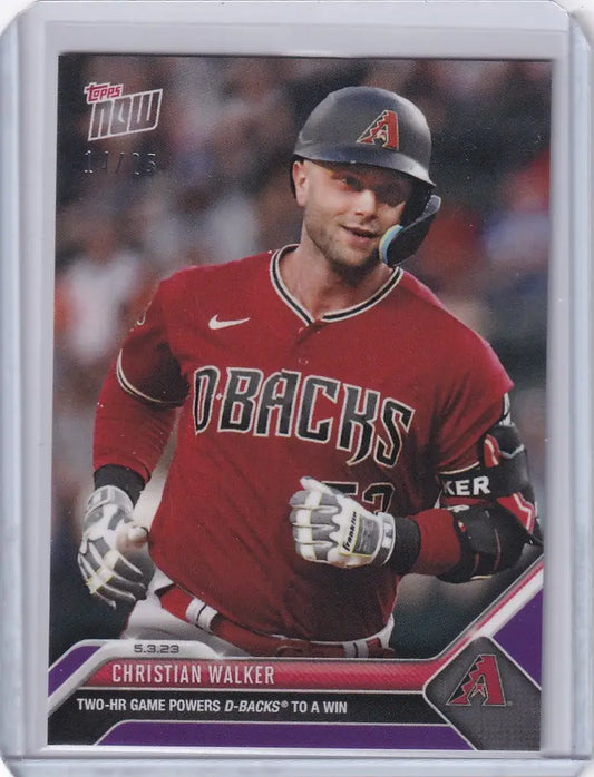 Baseball card of Christian Walker from Arizona Diamondbacks 2023 Topps Now Parallel