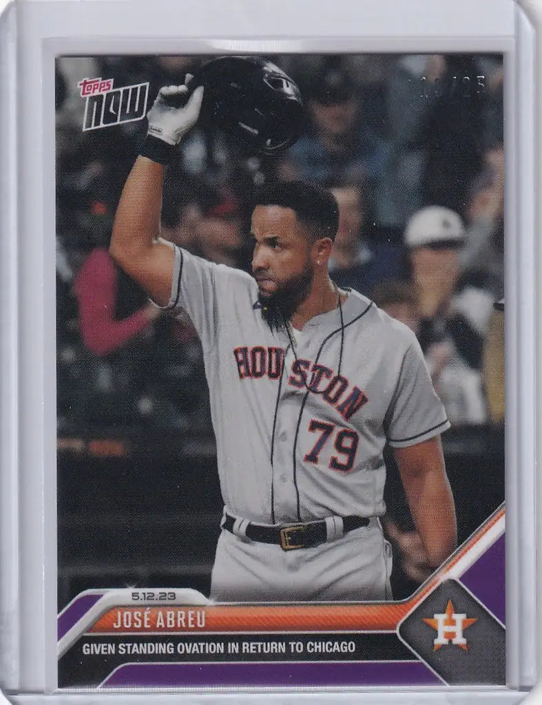 Baseball trading card of Jose Abreu in Houston Astros jersey number 79, limited edition