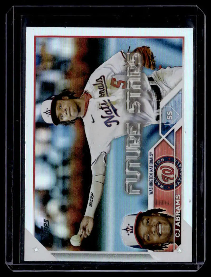 Baseball trading card of two Washington Nationals players in Topps Rainbow Foil design