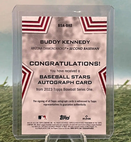 Buddy Kennedy Baseball Autograph Card from 2023 Topps Series for Arizona Diamondbacks