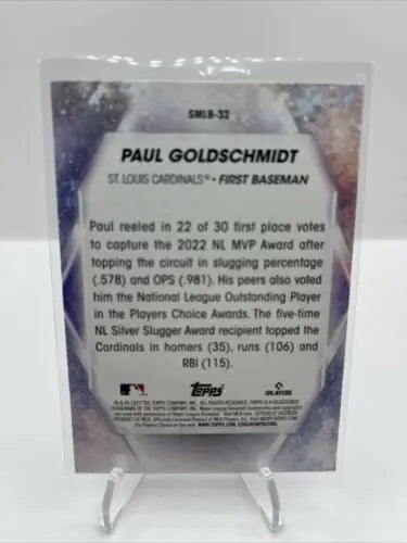 Paul Goldschmidt trading card from Topps Series 2 - Stars of MLB #SMLB-32