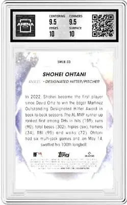 Graded Topps Shohei Ohtani baseball card from 2023 Stars of MLB #SMLB-33