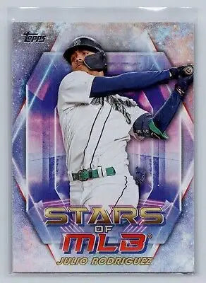 Julio Rodriguez baseball card from 2023 Topps Stars of MLB series for flat rate pricing