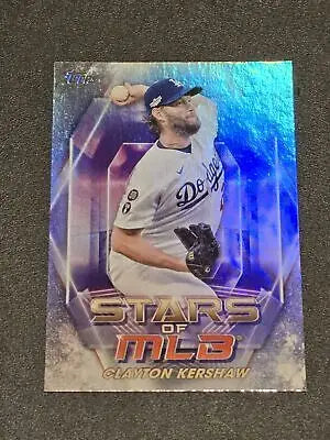 Clayton Kershaw baseball card from 2023 Topps Clayton Kershaw Stars of MLB collection