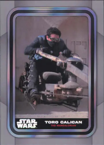 Star Wars trading card featuring Topps Star Wars #38 Toro Calican Mandalorian NM-MT