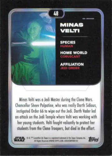 Topps Star Wars trading card featuring Minas Velti Obi Wan Kenobi in NM-MT condition