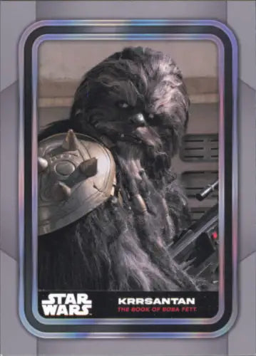 Wookiee warrior Krrsantan holding weapon on 2023 Topps Star Wars trading card