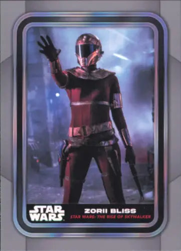 Zorii Bliss Topps Star Wars trading card from Rise of Skywalker, 2023 edition