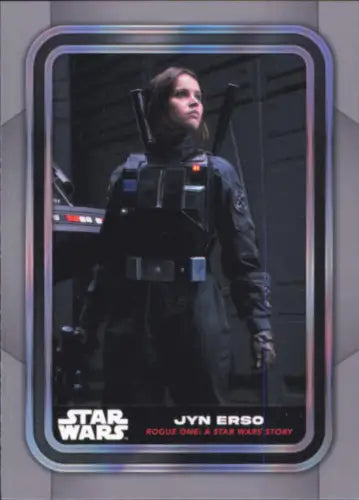 Jyn Erso Star Wars trading card from 2023 Topps Star Wars #85 Rogue One NM-MT