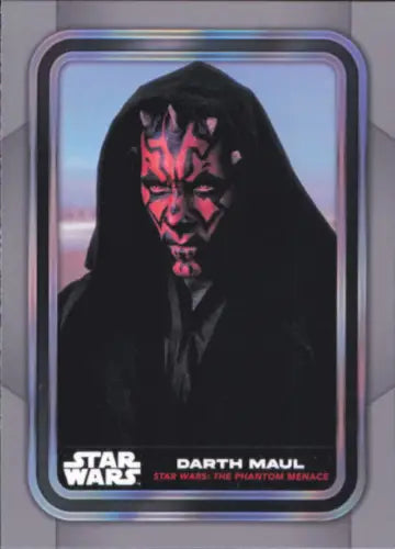 Darth Maul trading card from 2023 Topps Star Wars The Phantom Menace collection