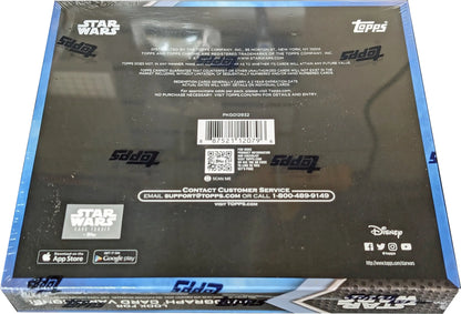 Star Wars Chrome Black Hobby Box with a dark space-themed card package design