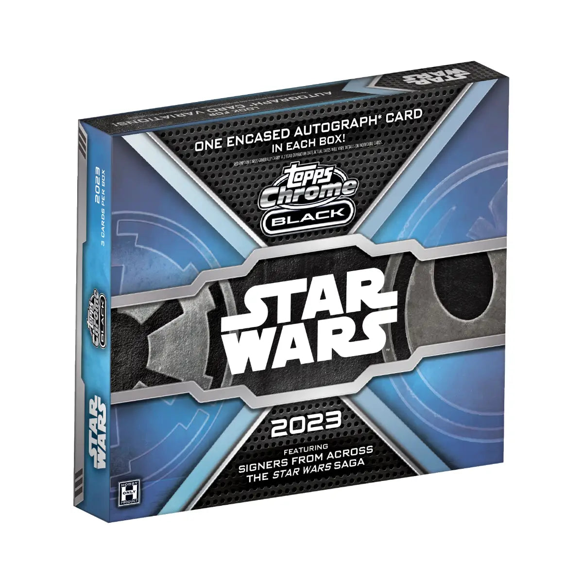 2023 Topps Star Wars Chrome Black Hobby Box featuring Star Wars trading cards