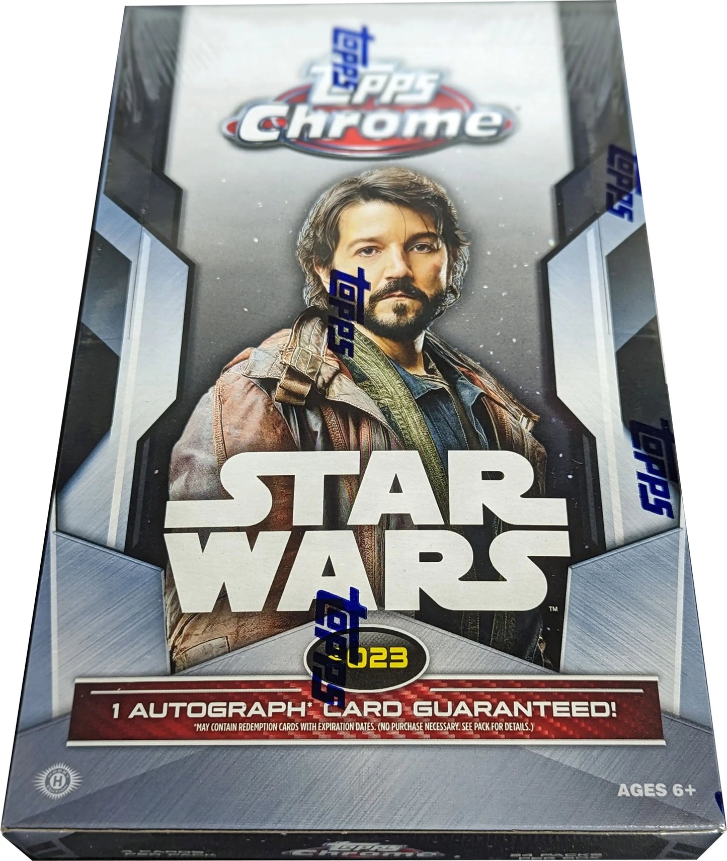 Star Wars trading cards in 2023 Topps Chrome Hobby Box with character portrait