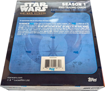 Star Wars trading card box featuring Season 1 of the Obi-Wan Kenobi series by Topps Star Wars