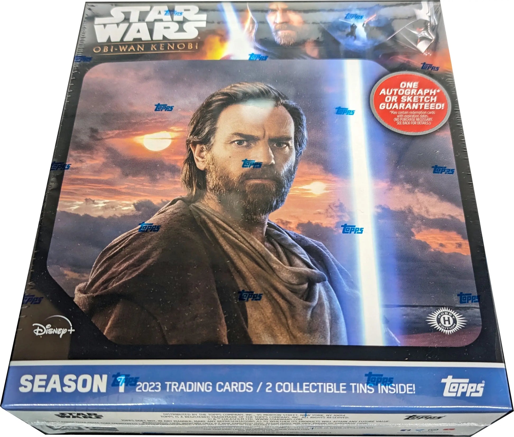 Topps Star Wars Obi-Wan Kenobi Season 1 trading card box with character portrait