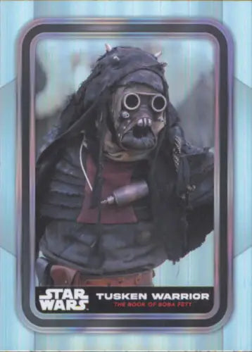 Topps Star Wars Rainbow Foil card of a Tusken Warrior from Book of Boba Fett