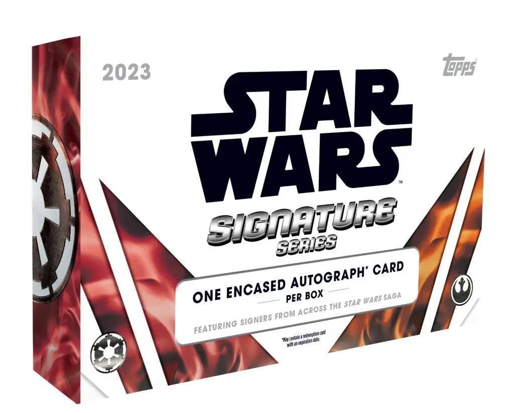 Star Wars Signature Series Hobby Box showcasing encased autograph trading card