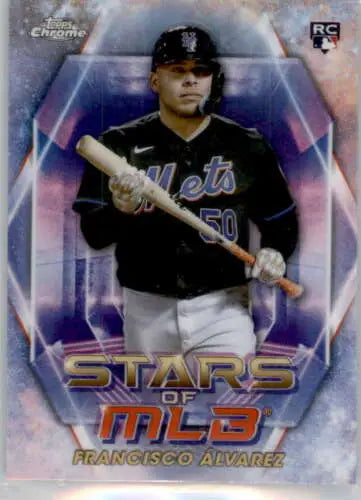 2023 Topps Stars of the MLB Chrome Refractor Francisco Alvaré original gloss card