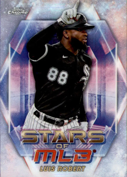 Luis Robert Chicago White Sox 2023 Topps Chrome Refractor baseball card jersey 88