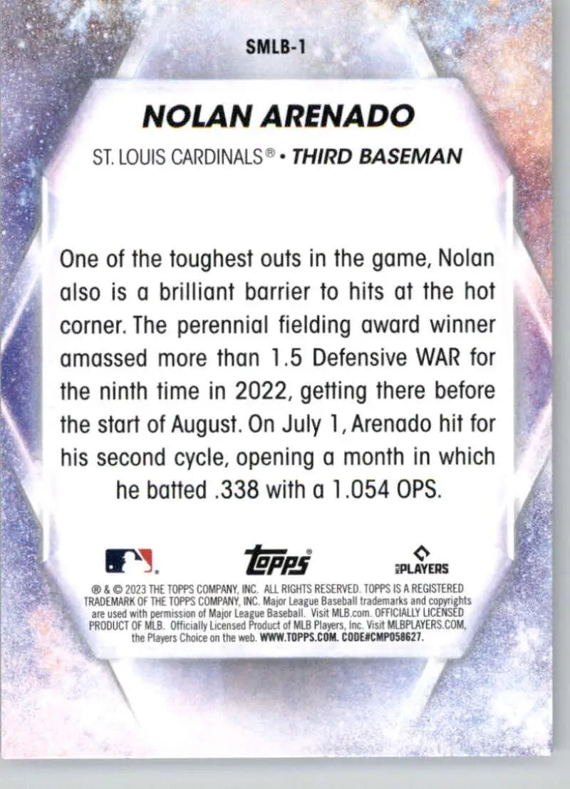 Nolan Arenado St. Louis Cardinals baseball card from Topps Stars NM-MT 2023