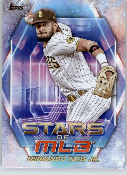 Topps Stars card featuring Fernando Tatis in San Diego Padres pinstriped uniform