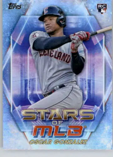 Oscar Gonzalez baseball card from 2023 Topps Stars with original gloss NM-MT Guardians